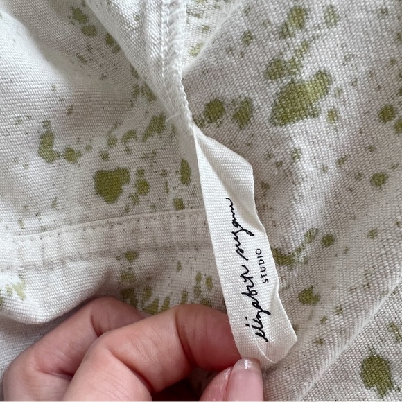 ELIZABETH SUZANN CLYDE JACKET TRENCH HANDPAINTED UPCYCLED COTTON CANVAS XXS/XS - Picture 8 of 14